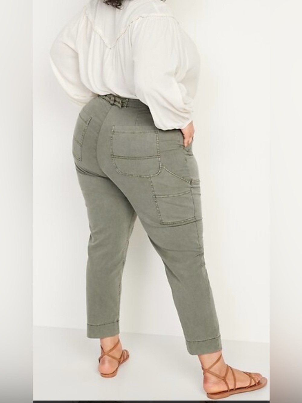 Old Navy plus size Olive Cropped Utility Jeans — Women